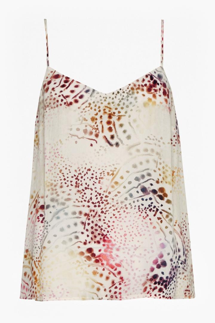 French Connection Tiger Shark Drape Cami Top
