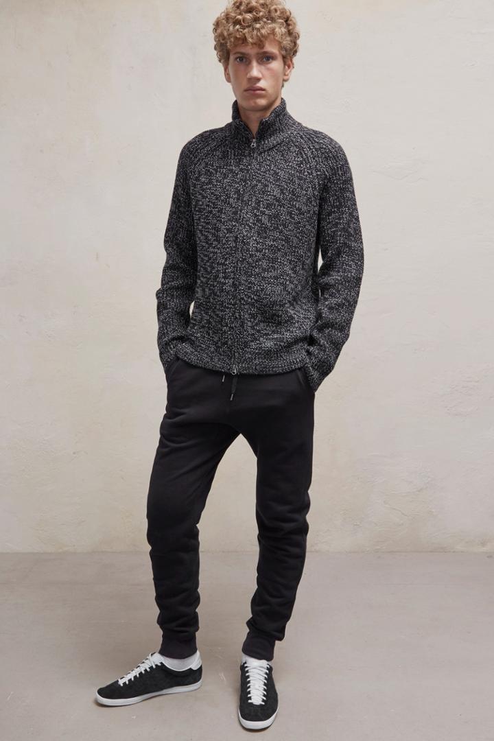 French Connenction Twisted Rib Zip Through Cardigan
