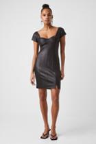 French Connection Tomi Leather Look Jersey Dress