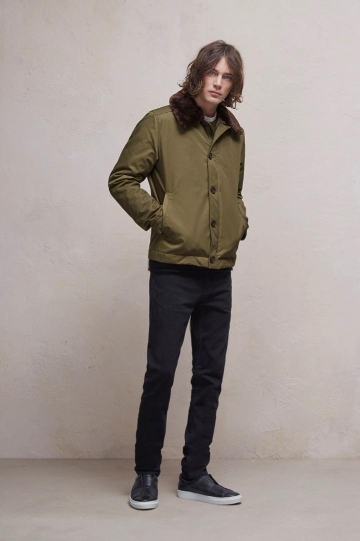 Fcus Bystander Nylon Faux Fur Collar Jacket
