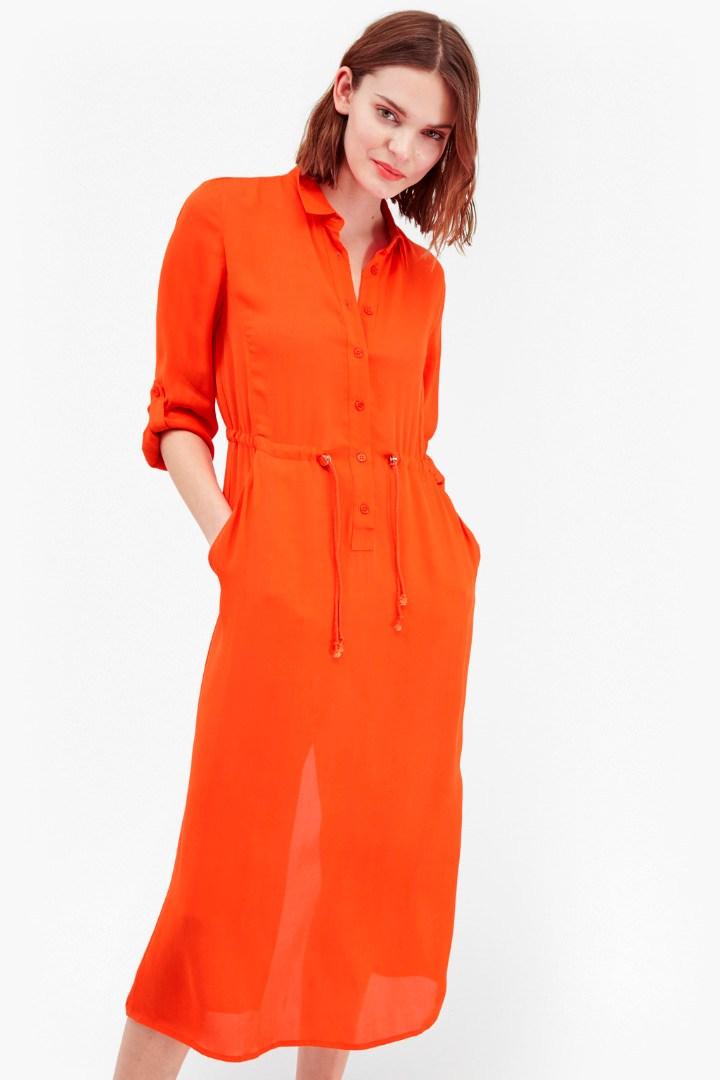 French Connection Cecil Drape Shirt Dress