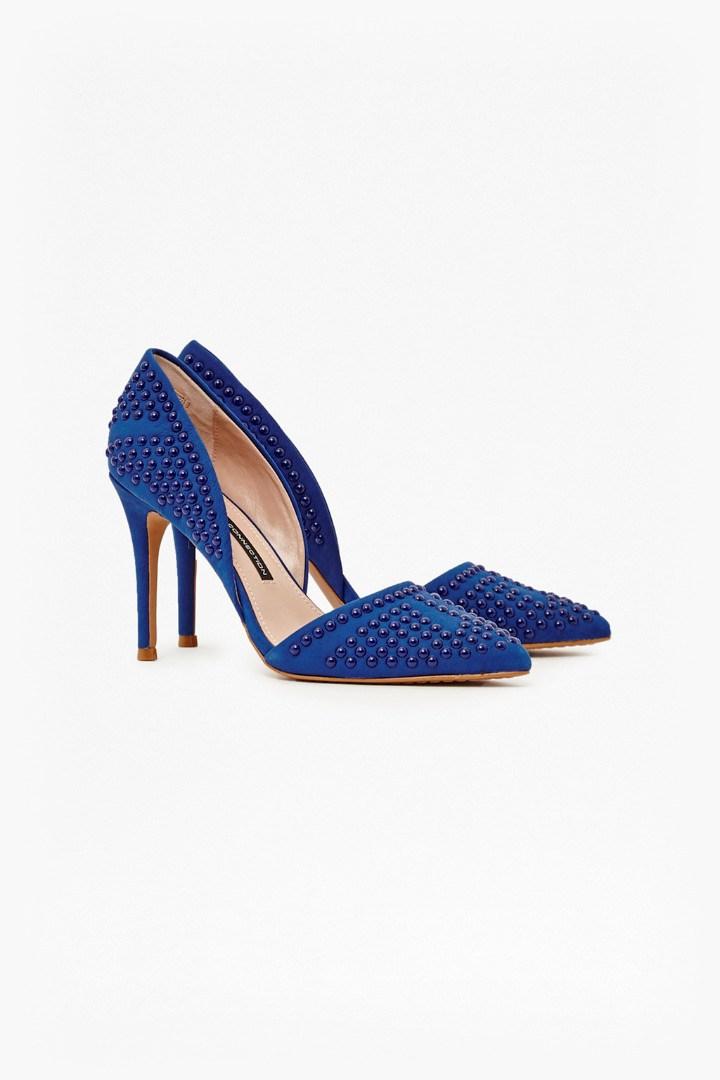 French Connection Ellis Studded Suede Heels
