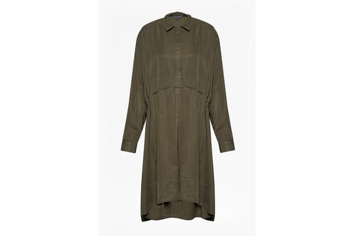 French Connection Sunny Tencel Drawstring Shirt Dress