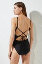 French Connenction Core Strappy Back One-piece Swimsuit
