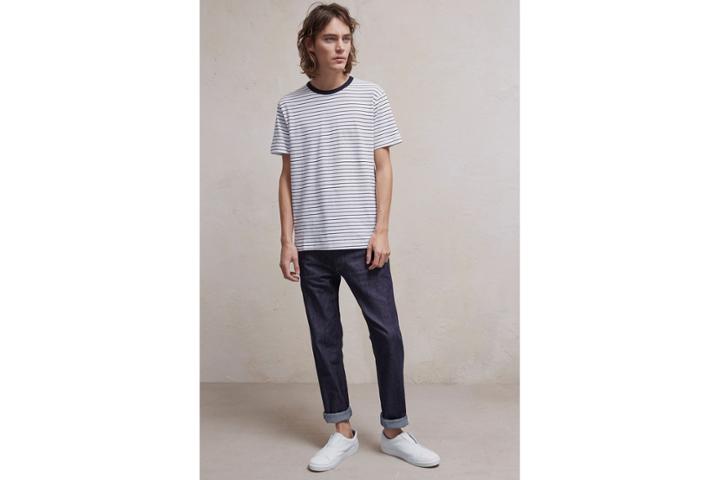 French Connection Fine Stripe Jersey T-shirt