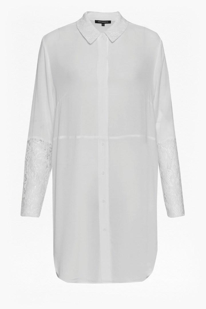 French Connection Taza Lace Longline Shirt