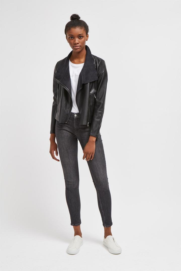 French Connenction Armide Pu Waterfall Jacket