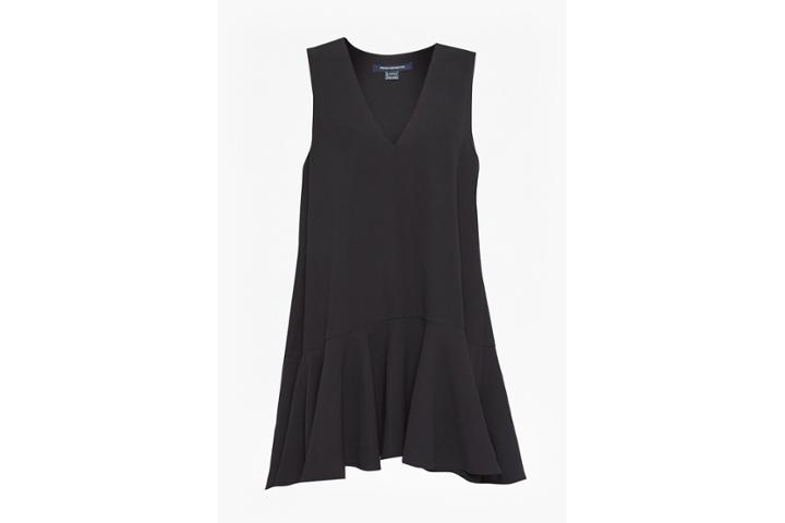 French Connection Arrow Crepe Sleeveless V Neck Oversized Dress