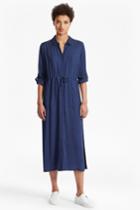 French Connection Altman V Solid Maxi Shirt Dress