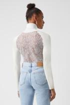 French Connection Sonita Lace Jersey Sweatshirt