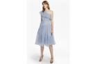 French Connection Luna Sparkle One Shoulder Flared Dress