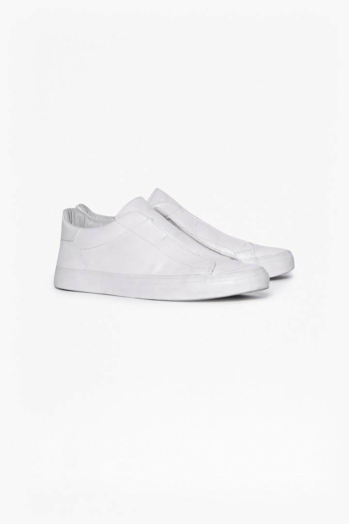 French Connection Leather Non Eyelet Trainer