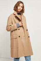 French Connenction Platform Felt Double Breasted Coat