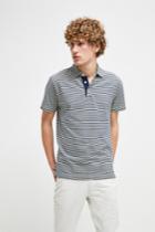 Fcus Garment Dye Mini Stripe Polo Shirt