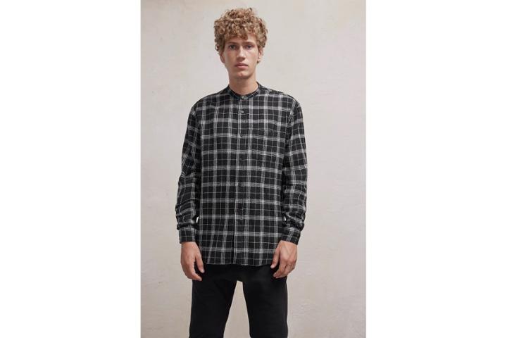 French Connection Worsted Checked Wool Shirt