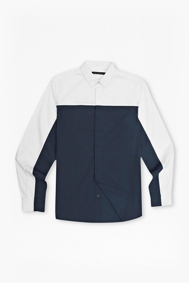 French Connection Block Sport Stretch Poplin Shirt