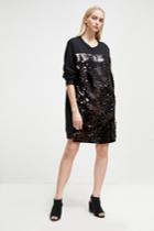 French Connenction Emilia Sequin Jersey Sweater Dress