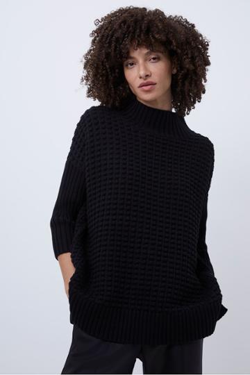 French Connection Mozart Popcorn High Neck Sweater