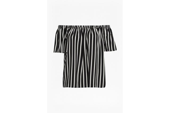 French Connection Stripe Crepe Lightweight Top