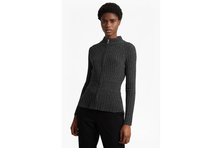 French Connection Lilan Knitted Zip Through Cardigan