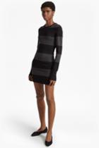 Fcus Rugby Stripe Knit Long Sleeved Jumper Dress
