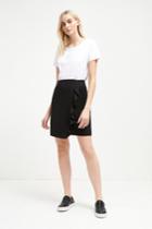 French Connenction Sundae Suiting Frill Pencil Skirt