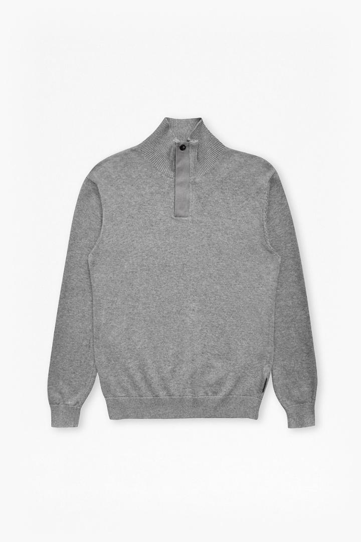 French Connenction Canvas Trim Half Zip Jumper