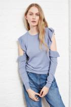 French Connenction Louise Frill Cold Shoulder Jumper