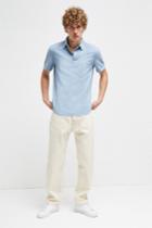 Fcus Garment Dye Cotton Linen Shirt