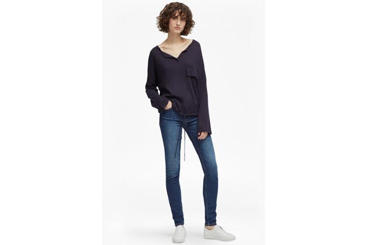 French Connection Summer Silk Knit Tie Waist Jumper