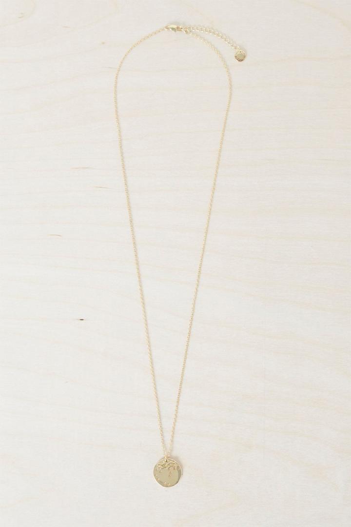 French Connenction Aquarius Zodiac Charm Necklace