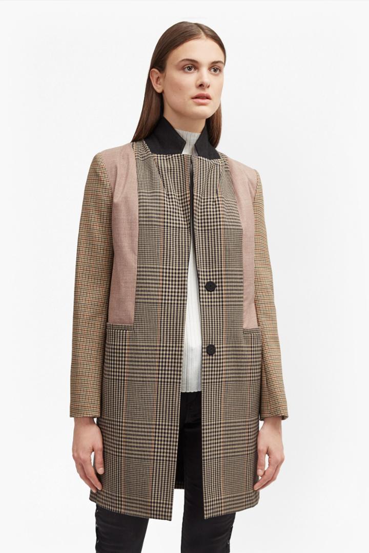 French Connection Prince Mix Suiting Tailored Coat