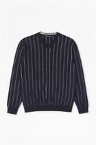 French Connection Dinesh Pinstripe Knitted V Neck Jumper