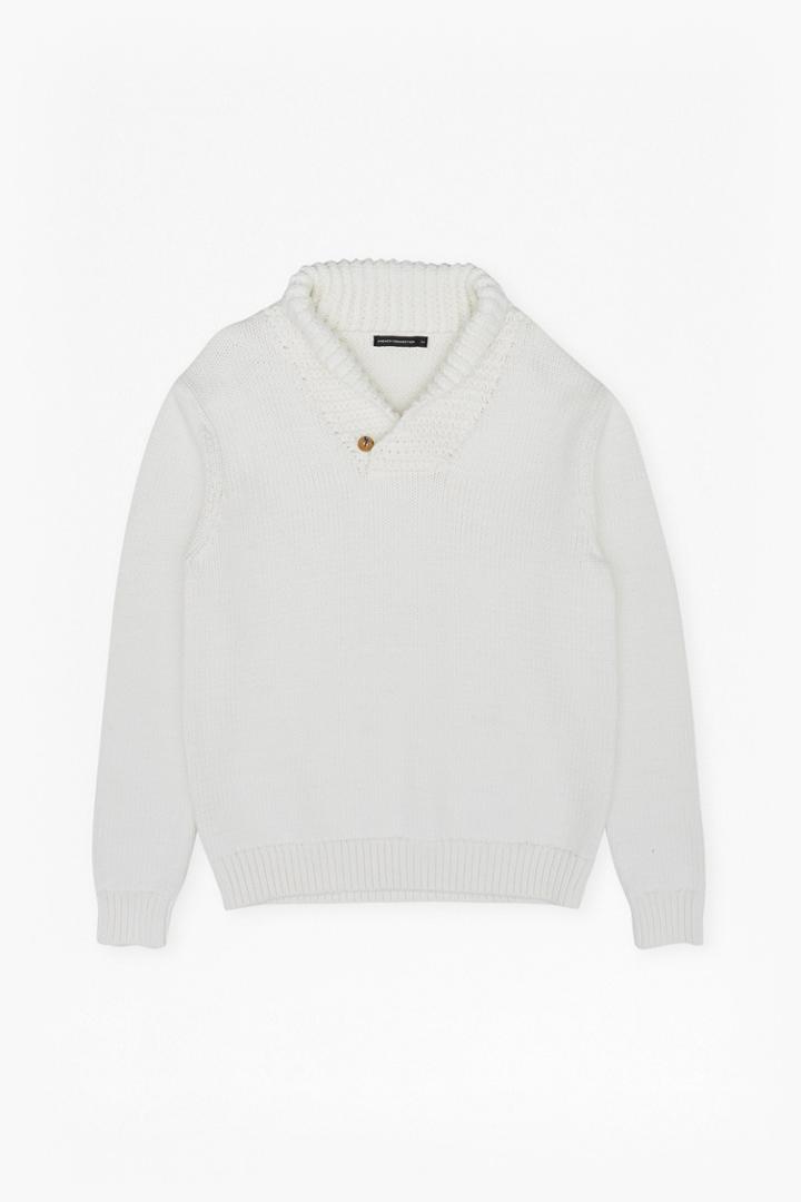 French Connection Flux Knit Shawl Neck Jumper