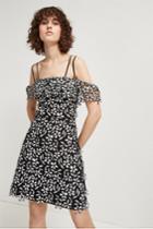 French Connenction Fulaga Floral Lace Off The Shoulder Dress