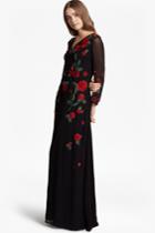 French Connection Amore Sparkle Embroidered Maxi Dress
