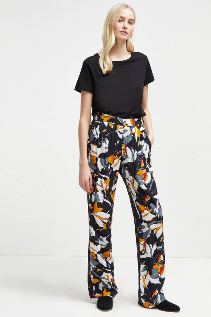French Connenction Aventine Drape Wide Leg Trousers