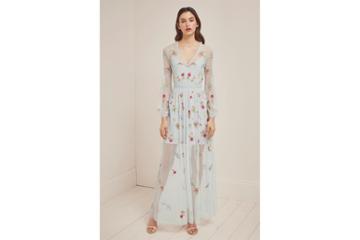 French Connection Christy Bloom Embroidered Maxi Dress