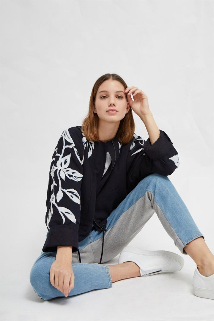 French Connenction Alleffra Applique Quilted Jacket