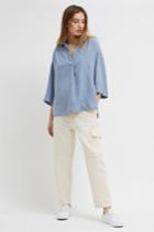 French Connenction Julienne Stripe Pop Over Shirt