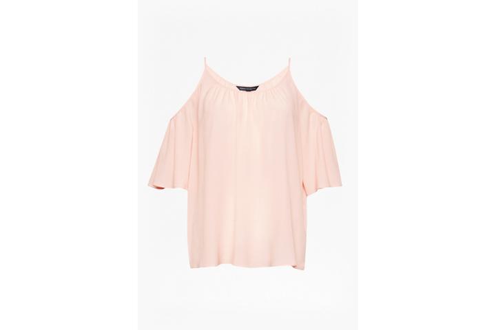 French Connection Crepe Light Cold Shoulder Top