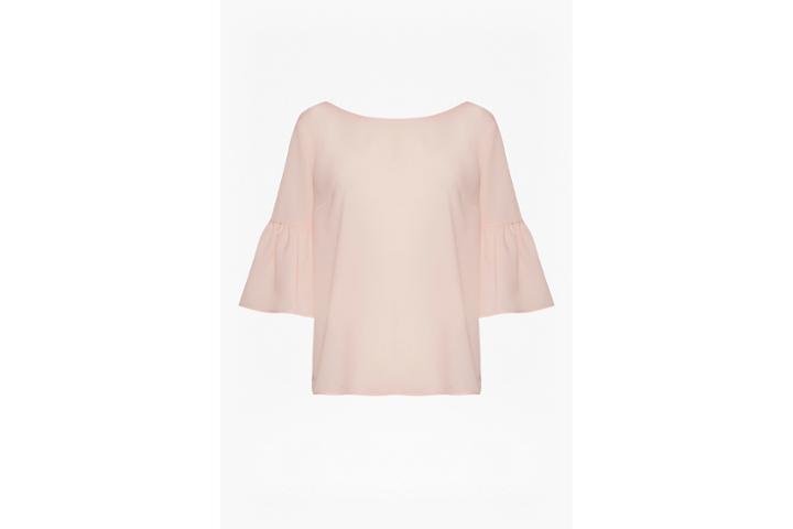 French Connection Classic Crepe Bell Sleeve Strap Back Top