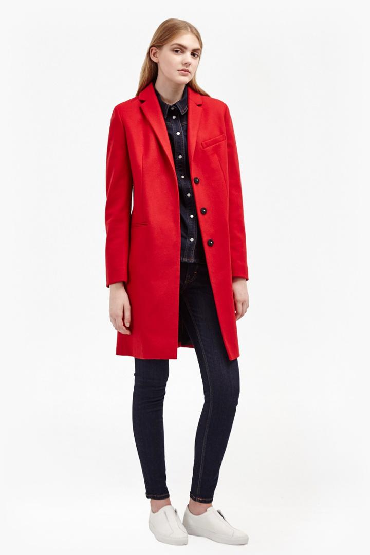 French Connection Platform Felt Wool Coat