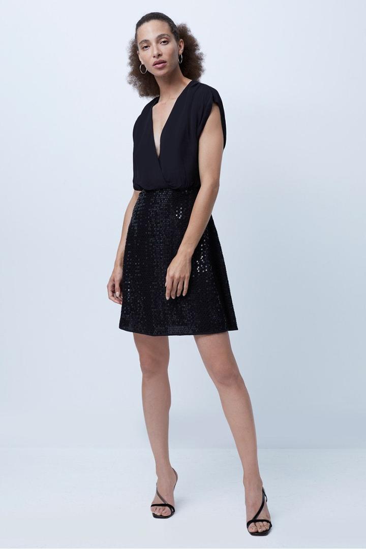 French Connection Arani Embellished Sequin Dress