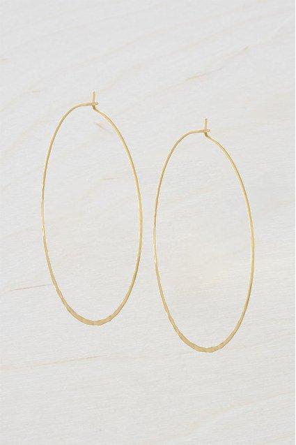 French Connenction Lare Hammered Hoop Earrings
