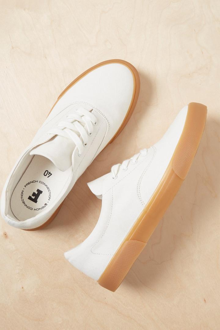 French Connenction Ade Canvas Lace Up Sneakers