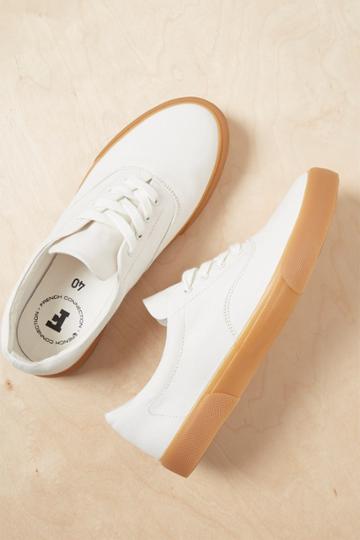 French Connenction Ade Canvas Lace Up Sneakers