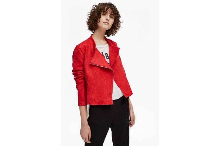 French Connection Ellef Suedette Biker Jacket