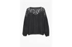 French Connection Lassia Cupro Lace Yoke Top