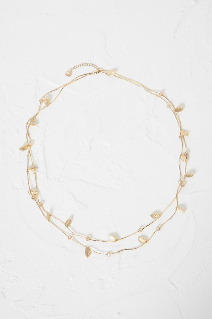 French Connection Reef Multi Leaf Necklace
